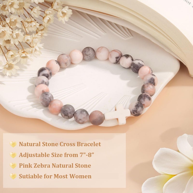 Paderast Christian Christmas Gifts for Women, Religious Cross Bracelet Gifts for Women/Daughter/Friend/Sister/Grandma/Granddaughter/Godmother/Her, Inspirational Birthday Faith Based Jewelry Stocking Stuffers Gifts - Image 4
